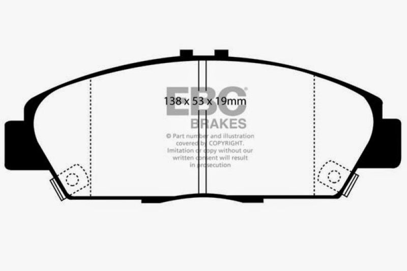 EBC 92-96 Honda Prelude 2.2 Yellowstuff Front Brake Pads - DP4975R