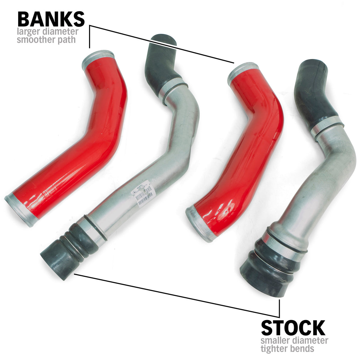 Banks 13-18 Ram 6.7L Diesel Boost Tube System - Raw Tubes - 25995