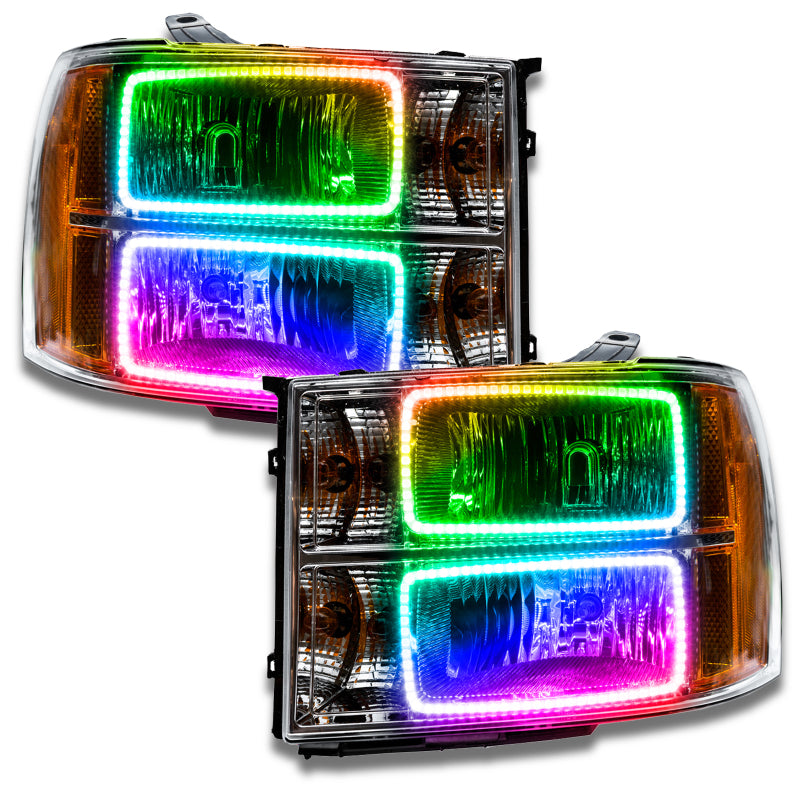 Oracle 07-13 GMC Sierra SMD HL - Square Ring Design - ColorSHIFT w/o Controller SEE WARRANTY - 7054-334