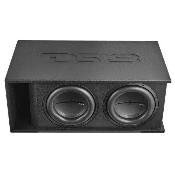 DS18 Dual 12in 2000 Watts RMS 2x ZXI12.4D Loaded Ported Enclosure w/ Subwoofer - ZXI-212LD.RG - front view