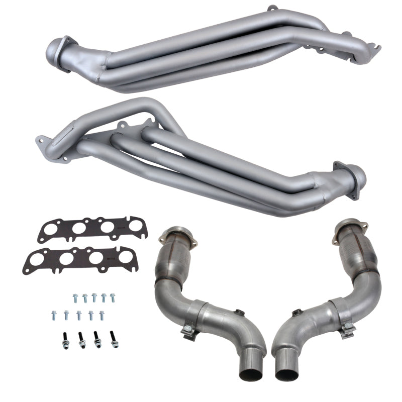 BBK 15-23 Ford Mustang GT 5.0 1-7/8in Long Tube Headers w/High Flow Catted Mid Pipe (Ti Ceramic) - 18563