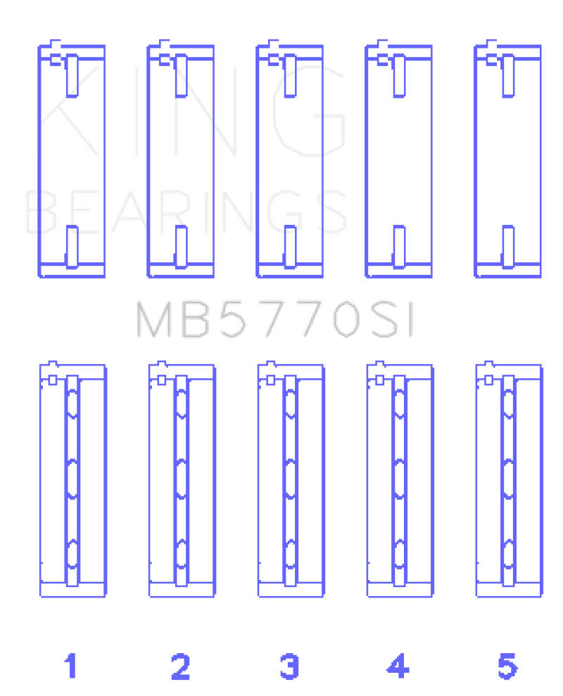 King Nissan / Infiniti VK45 - VK50 - VK56 (Size STD) Main Bearing Set - MB5770SI