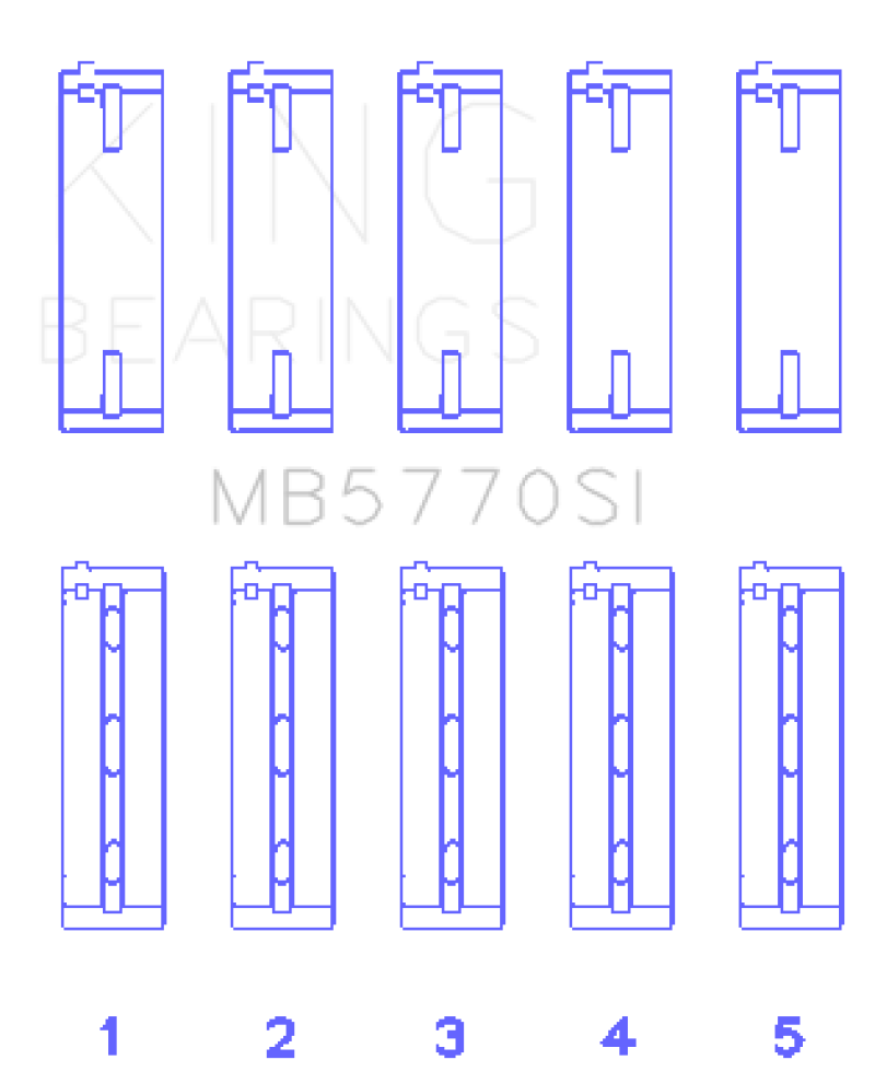 King Nissan / Infiniti VK45 - VK50 - VK56 (Size STD) Main Bearing Set - MB5770SI