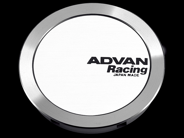 Advan 73mm Full Flat Centercap - White/Silver Alumite - V2385 by Advan