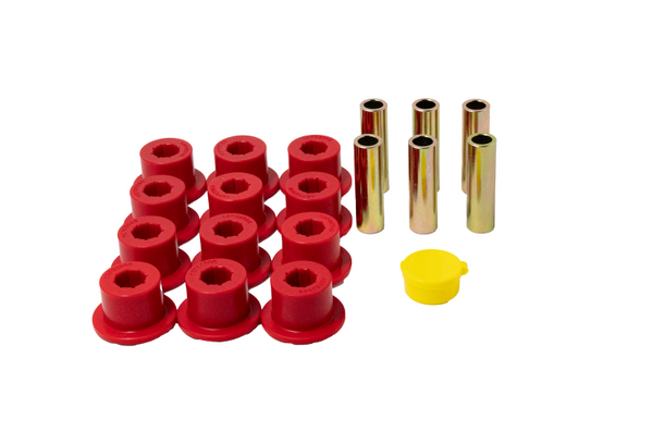 Energy Suspension 00-06 Toyota Tundra Leaf Spring Bushing Set - Red - 8.2118R - front view