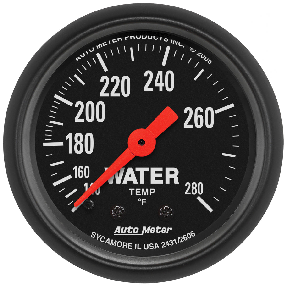 Autometer Z Series 2 1/6inch 140-280 Degree F Mechanical Water Temperature Gauge - 2606