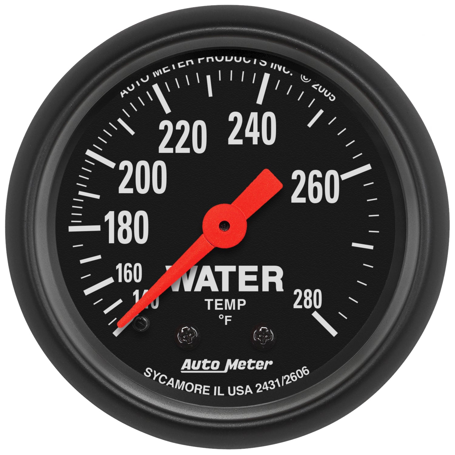 Autometer Z Series 2 1/6inch 140-280 Degree F Mechanical Water Temperature Gauge - 2606