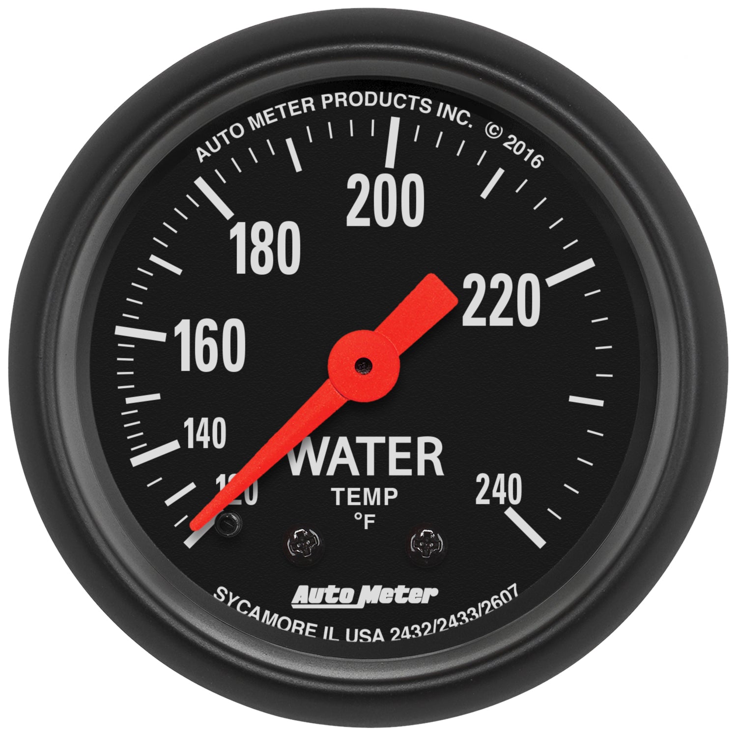 Autometer Z Series 2 inch 120-240 degree F Mechanical Water Temperature Gauge - 2607