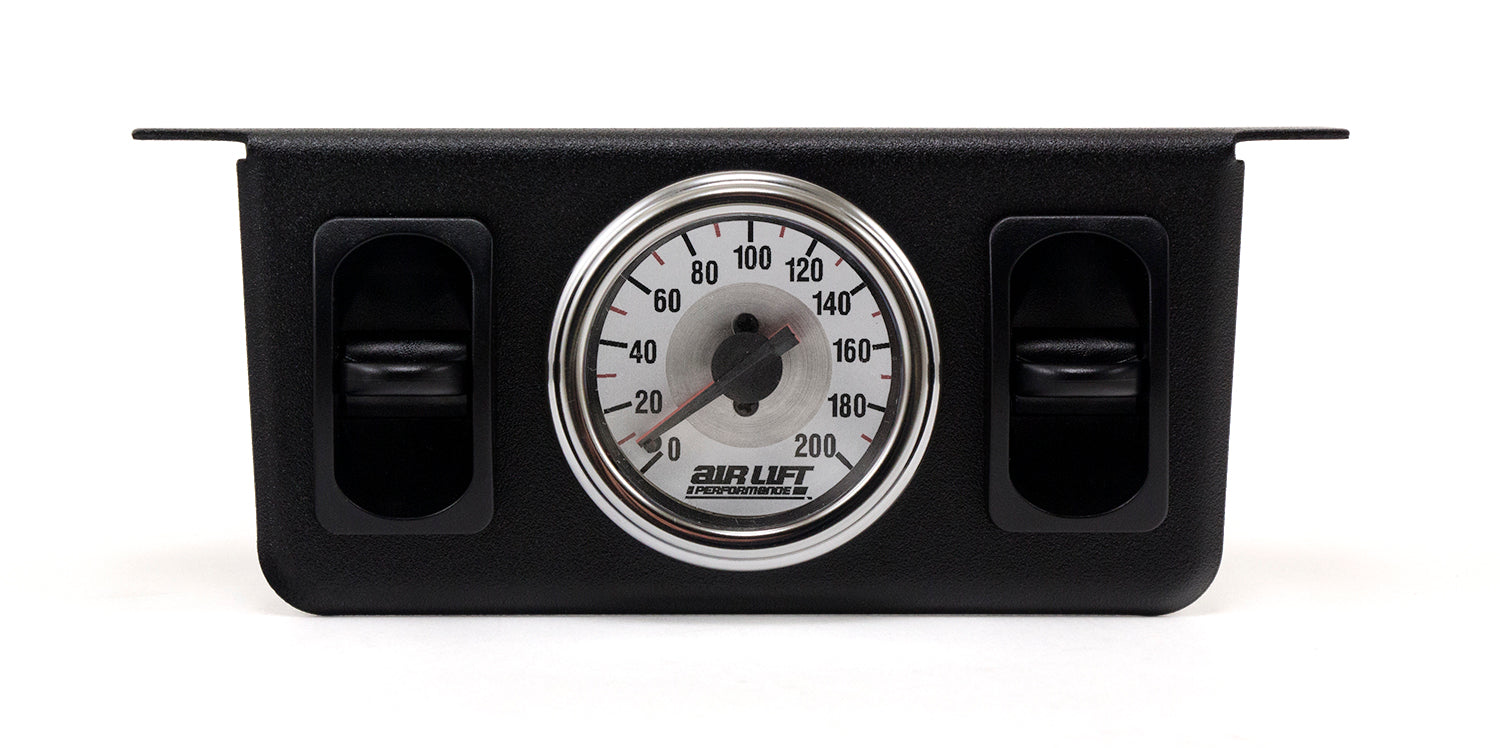 Air Lift Dual Needle Gauge With Two Paddle Switches- 200 PSI - 26229