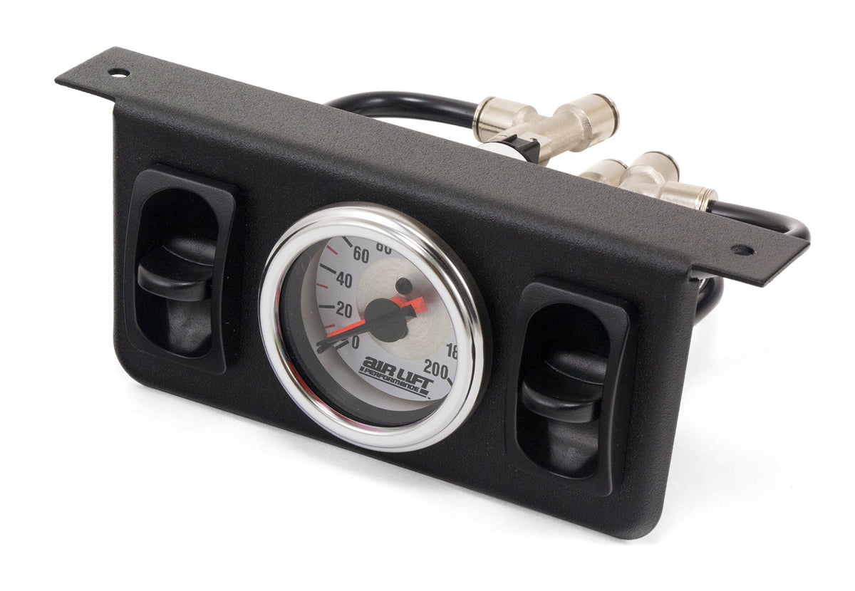 Air Lift Dual Needle Gauge With Two Paddle Switches- 200 PSI - 26229