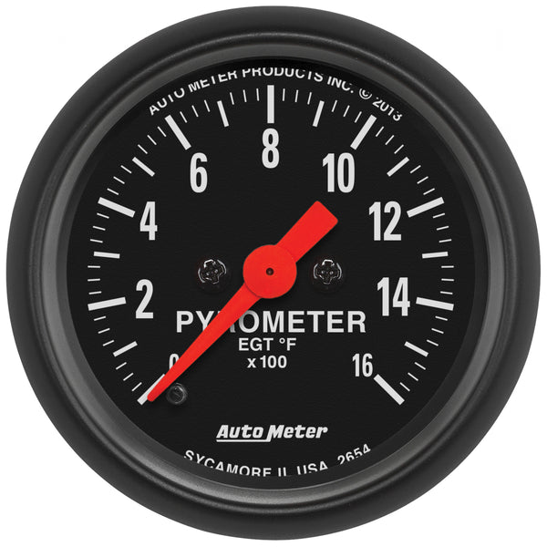 Autometer Z-Series 52mm 0-1600 Def F Full Sweep Electronic Pyrometer Gauge - 2654