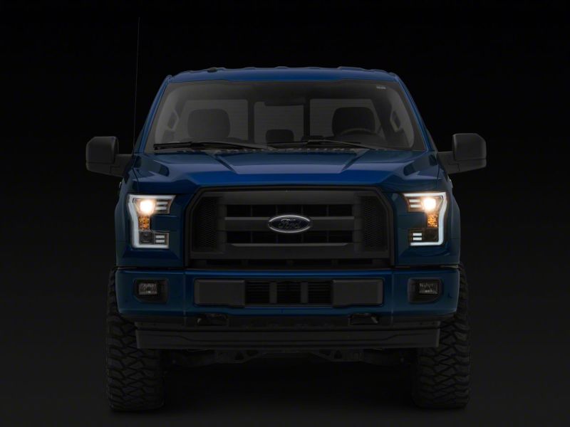 Raxiom 15-17 Ford F-150 Projector Headlights w/ LED Accent- Chrome Housing (Clear Lens) - T542715
