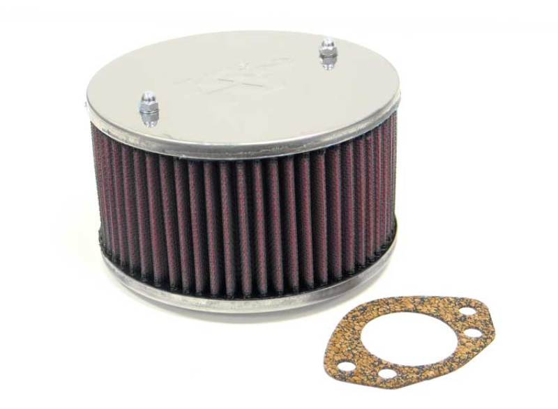 K&amp;N Universal Custom Air Filter - Round 1.625in Flange / 1.625in ID / 2.75in Overall Height - 56-9098