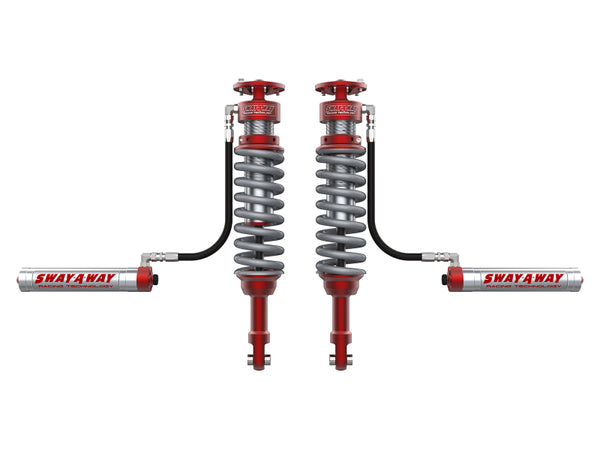 aFe 17-19 Ford F-150 Raptor Sway-A-Way 3.0 Front Coilover Kit w/ Remote Reservoirs and Comp Adj - 301-5000-02-CA