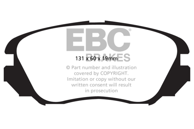 EBC 10+ Chevrolet Equinox 2.4 Greenstuff Front Brake Pads - DP62013