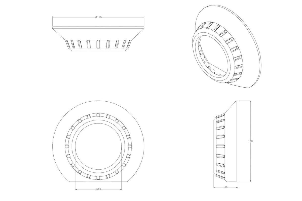 Morimoto - E46-R Extended Projector Shroud - S160