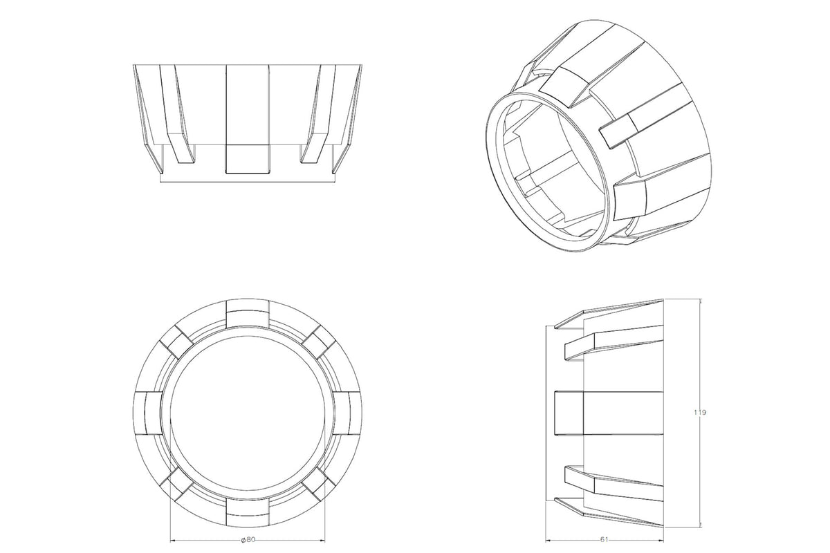 Morimoto - Gatling Gun 1.0 Projector Shroud - S80