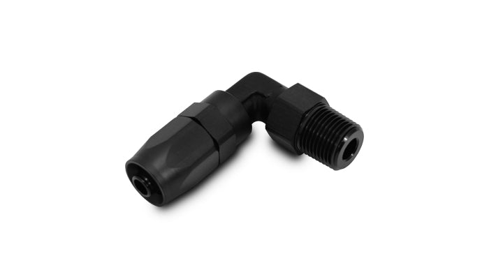 Vibrant Male NPT 90 Degree Hose End Fitting -10AN - 1/2 NPT - 26907