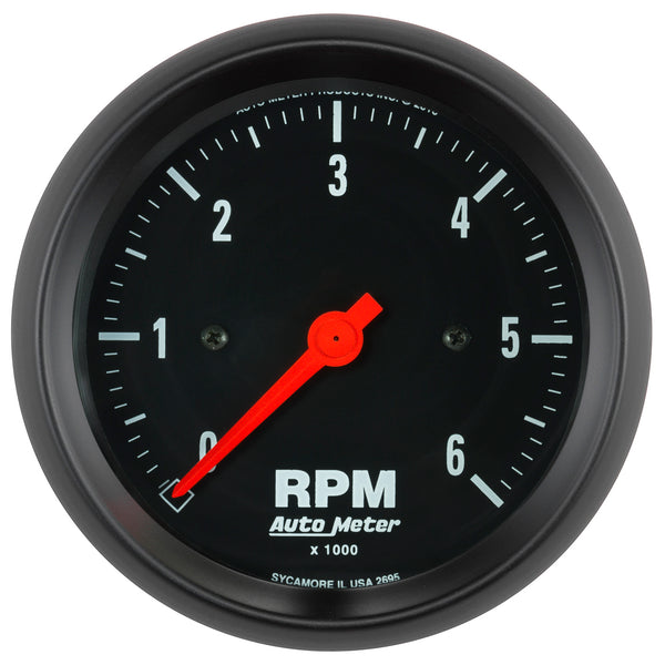 Autometer Z-Series 3-3/8in. 0-6K RPM In-Dash Tachometer Gauge - 2695