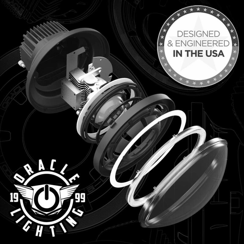 ORACLE Lighting 0718 Jeep Wrangler JK Oculus 7in ColorSHIFT BiLED Projector Headlights SEE WARRANTY - 5876-504
