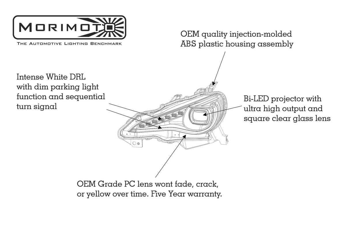 Morimoto - XB LED Headlights: FR-S / BRZ / GT86 (12-18) (Pair) - LF470