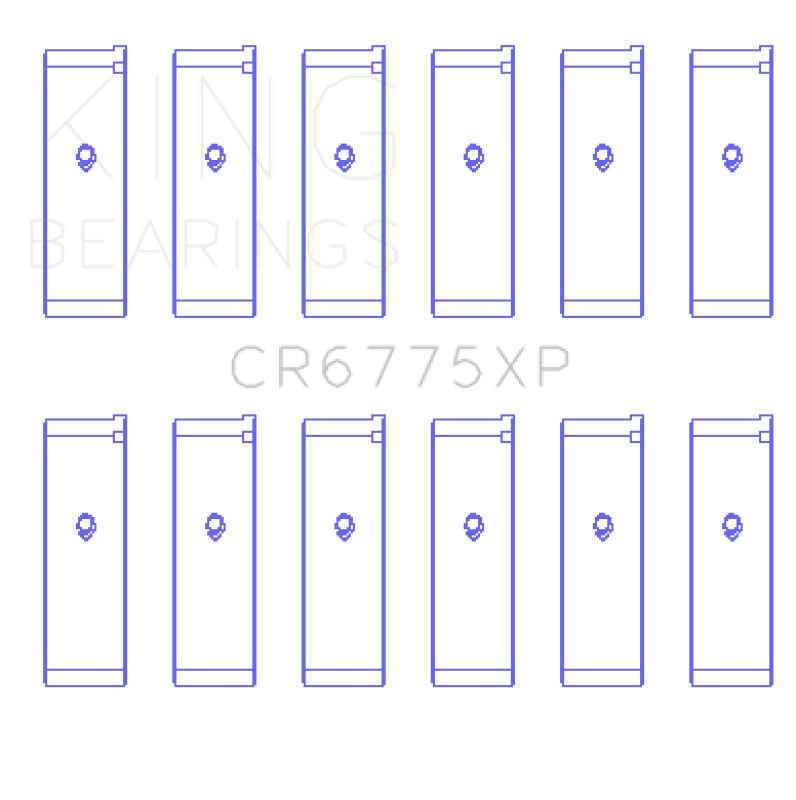 King Nissan VQ35DE (Size STD) Performance Rod Bearing Set - CR6775XP