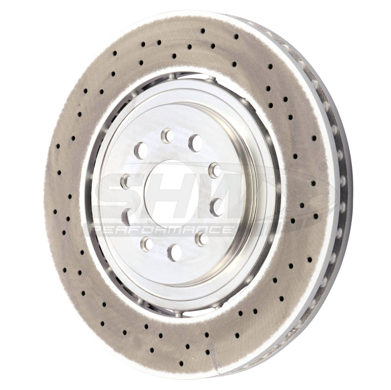 SHW 15-21 Maserati Ghibli 3.0L w/Sport Pkg Front Cross-Drilled Lightweight Brake Rotor (670030935) - MFX41561 for 2014-2021 M