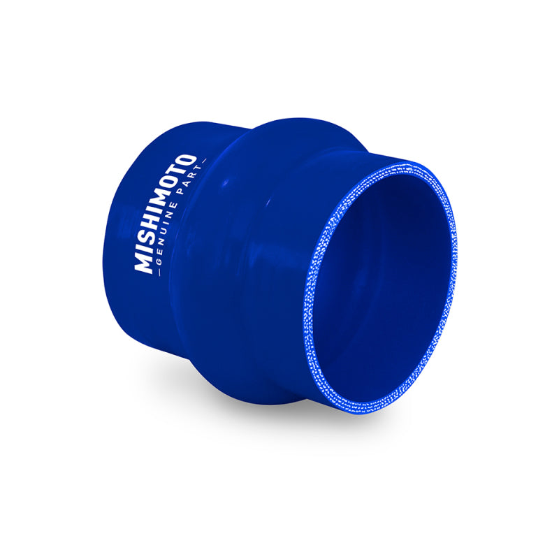 Mishimoto 2.75in. Hump Hose Silicone Coupler - Blue - MMCP-2.75HPBL by Mishimoto - angle view