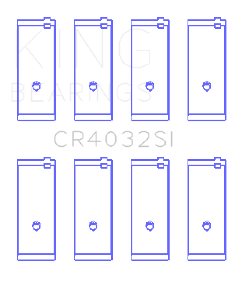King Toyota SOHC 8V/16V / 4AGE/4AGEC/4AGELC DOHC 16V Silicon Bi-Metal Alum Rod Bearing Set - CR4032SI