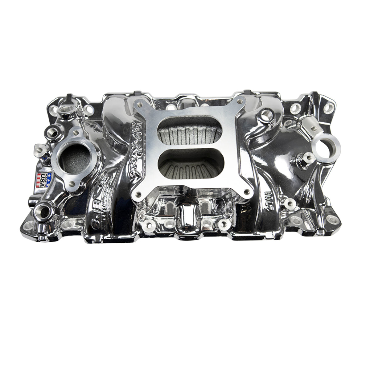 Edelbrock SBC Performer EPS Manifold - Chrome Plasma Coated - 2701-CP