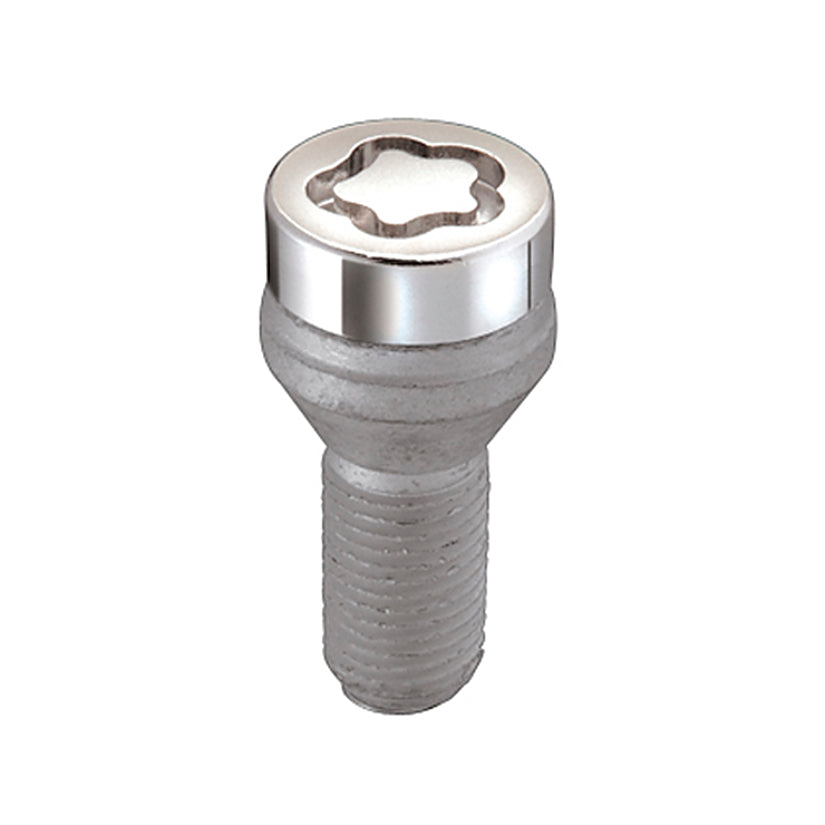 McGard Wheel Lock Bolt Set - 4pk. (Cone Seat) M12X1.5 / 17mm Hex / 31.7mm Shank Length - Chrome - 27015