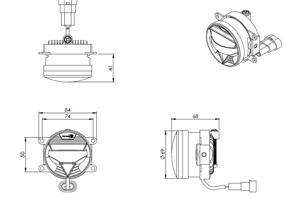 Morimoto - XB LED Fogs: Type U (Pair) - LF060