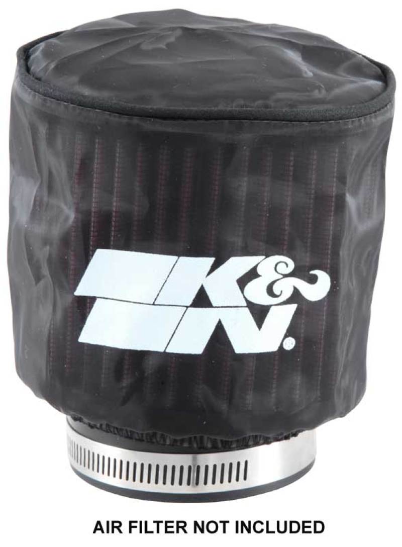K&amp;N Black DryCharger Round Straight Air Filter Wrap 4.5in ID x 4in H - RB-0900DK