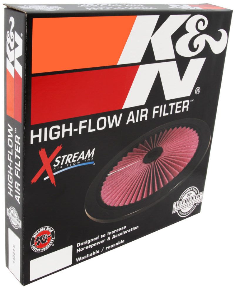 K&N X-Stream Top Filter X-Stream 14in OD - Red - 66-1401XR by K&N Engineering - close-up