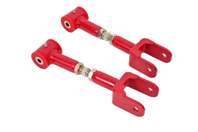 BMR 78-87 G-Body Upper Control Arms On-Car Adj. (Polyurethane) - Red - UTCA055R for 1978-1987 Buick Regal - front view