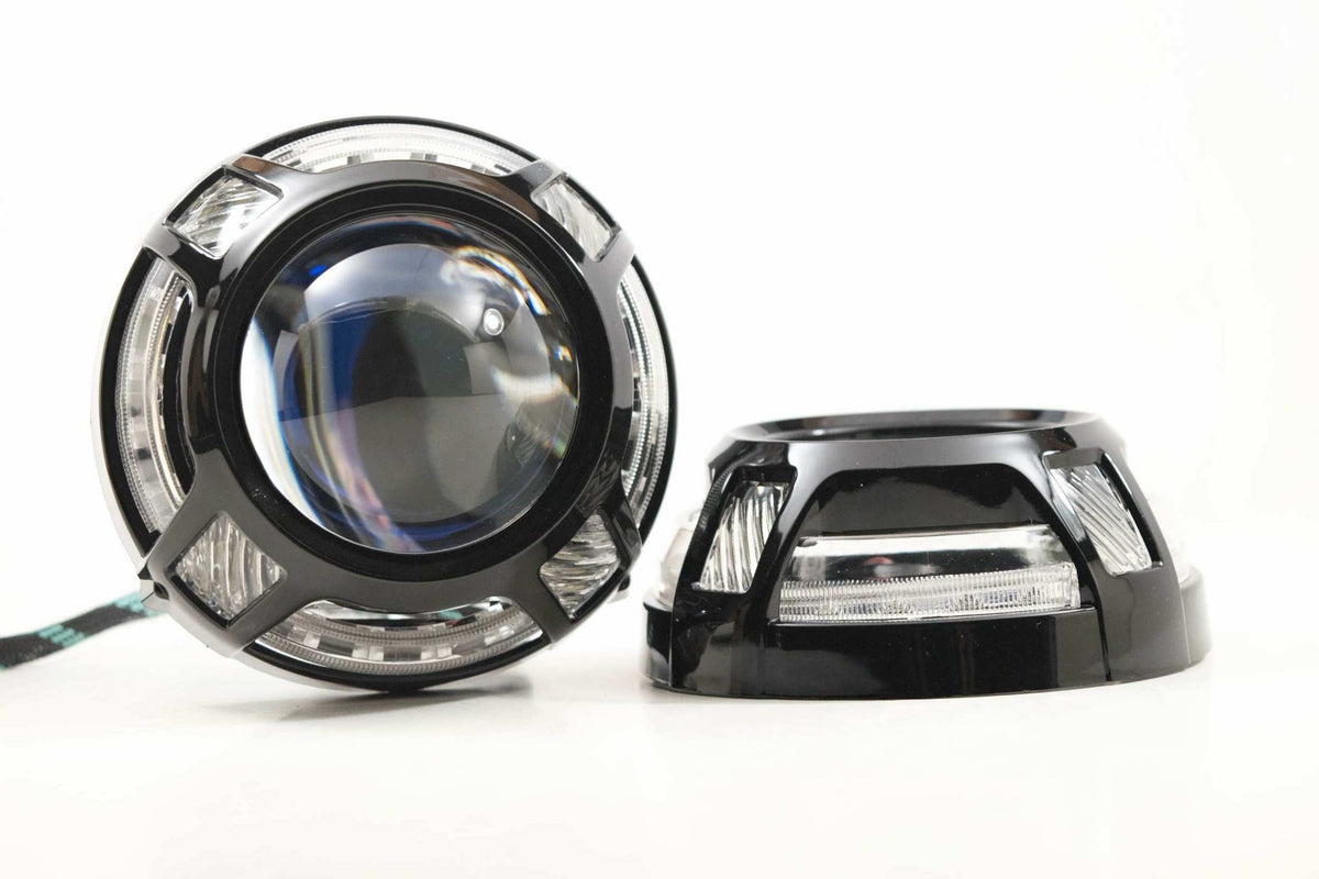 Morimoto - Panamera 2.0 Projector Shroud (Black) (White/Amber LED Switchback) - S265