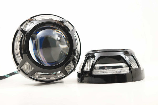 Morimoto - Panamera 2.0 Projector Shroud (Black) (White/Amber LED Switchback) - S265