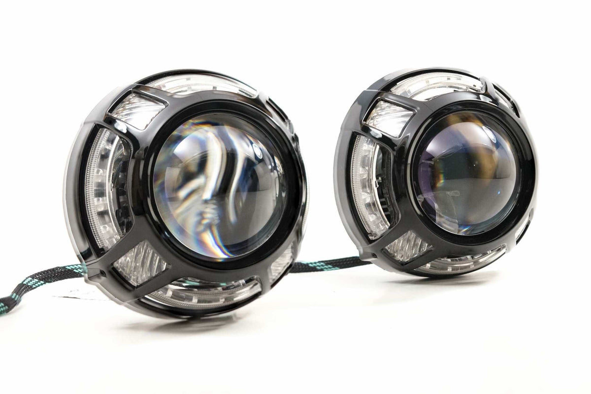 Morimoto - Panamera 2.0 Projector Shroud (Black) (White/Amber LED Switchback) - S265