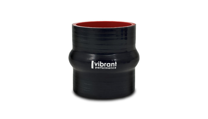 Vibrant 4 Ply Reinforced Silicone Hump Hose Connector - 3in I.D. x 3in long (BLACK) - 2734