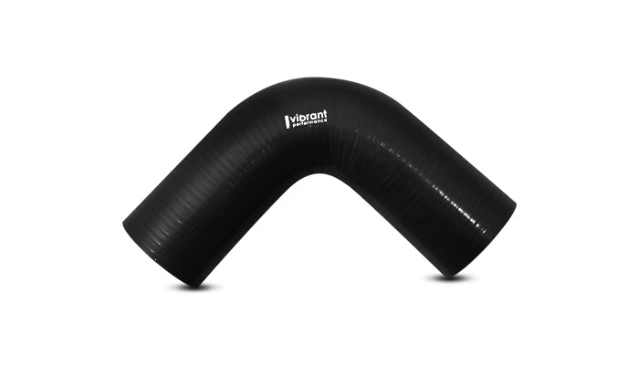 Vibrant 4 Ply Reinforced Silicone Elbow Connector - 2.5in I.D. - 90 deg. Elbow (BLACK) - 2742