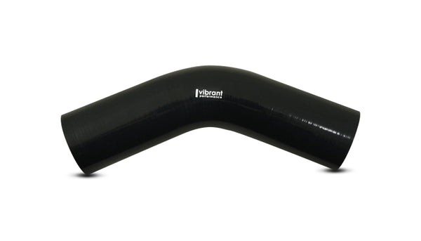 Vibrant 4 Ply Reinforced Silicone Elbow Connector - 2.75in I.D. - 45 deg. Elbow (BLACK) - 2753