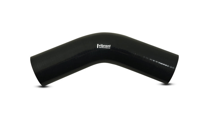 Vibrant 4 Ply Reinforced Silicone Elbow Connector - 1.5in I.D. - 45 deg. Elbow (BLACK) - 2759