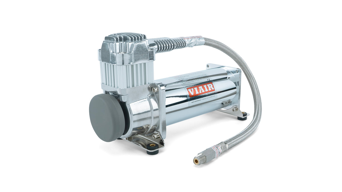 Air Lift 18in FLO Tank w/ Viair 444c Compressor (Incl. Fittings & Tank Mounting Hardware) - 27762