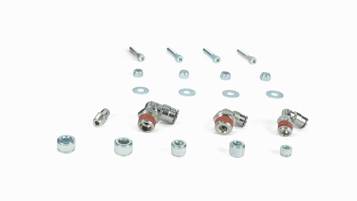 Air Lift 28in FLO Tank w/ Viair 444c Compressor (Incl. Fittings & Tank Mounting Hardware) - 27764