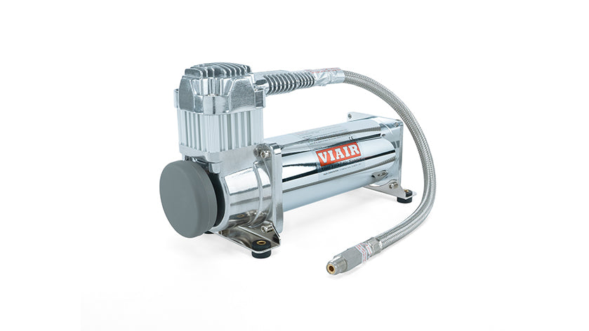 Air Lift 4 Gal. Polished Tank w/ Viair 444c Chrome Compressor (Incl. Fittings & Mounting Hardware) - 27802
