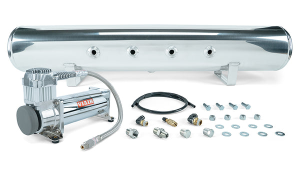 Air Lift Performance 5 Gal Polished Tank & VIAIR 444C Comp  - (No Mgmt System Included) - 27804