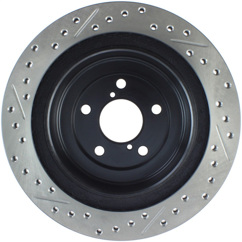 StopTech 06-07 Subaru Impreza WRX (Exc STi) Slotted &amp; Drilled Left Rear Rotor - 127.47025L