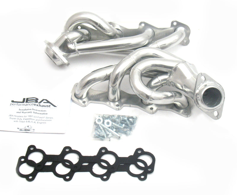 JBA 97-03 Ford F-150 5.4L 2V 1-1/2in Primary Silver Ctd Cat4Ward Header - 1679SJS
