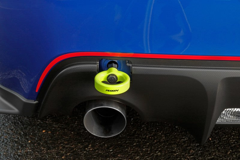 Perrin 13-24 Subaru BRZ / FRS / G86 Tow Hook Kit (Rear) - Neon Yellow - PSP-BDY-255NY