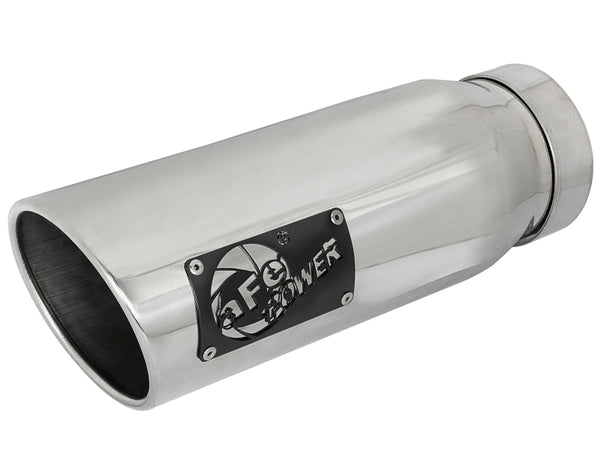 afe MACH Force-Xp Universal Exhaust Tip 4 IN Inlet x 5 IN Outlet x 12 IN L - 49T40502-P12